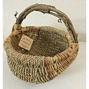 Handmade 1985 MICHELE HAMENT Butt Melon Basket Signed & Dated Vintage